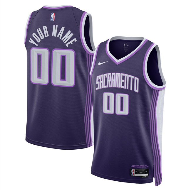 Men's Sacramento Kings Active Player Custom Purple 2025/26 City Edition Stitched Basketball Jersey